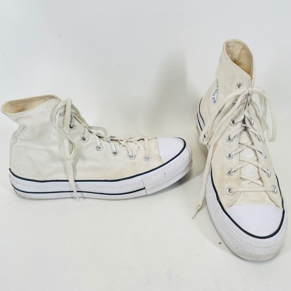 Converse Chuck Taylor All Star Lift Platform High Top Parchment Womens 9.5
